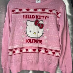 Hello Kitty Pink and Red Festive Sweater